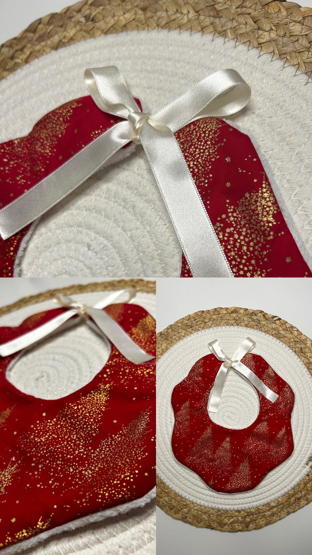 Bavoir fleur de Noël