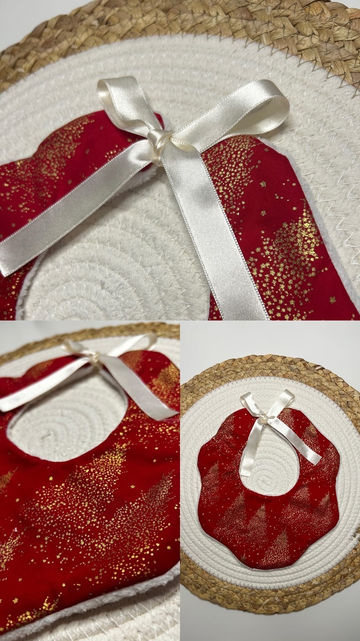 Bavoir fleur de Noël